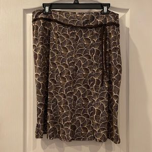 🍍3/$15🍍 EUC Brown and cream skirt, size medium